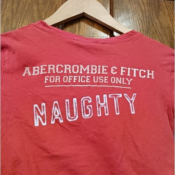 ABERCROMBIE VINTAGE RARE Cotton Shrunken Baby Tee Mistletoe Magnet - Picture 5 of 7